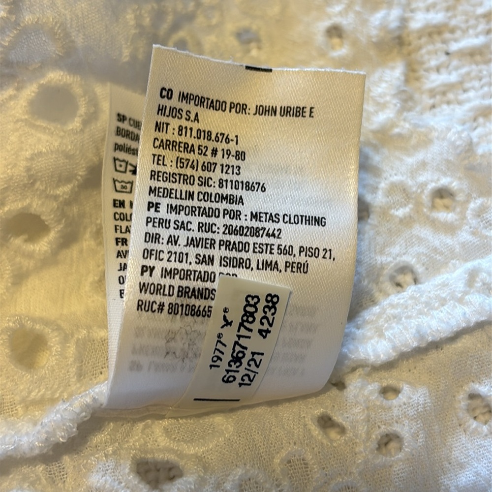 American Eagle Ruffle Sleeve Babydoll Top White Size Small - Picture 11 of 11